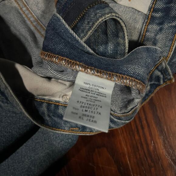 Polo Jeans Co Ralph Lauren 33x32 Vintage Denim Jeans Blue Relaxed Fit RL Flag - Picture 3 of 5